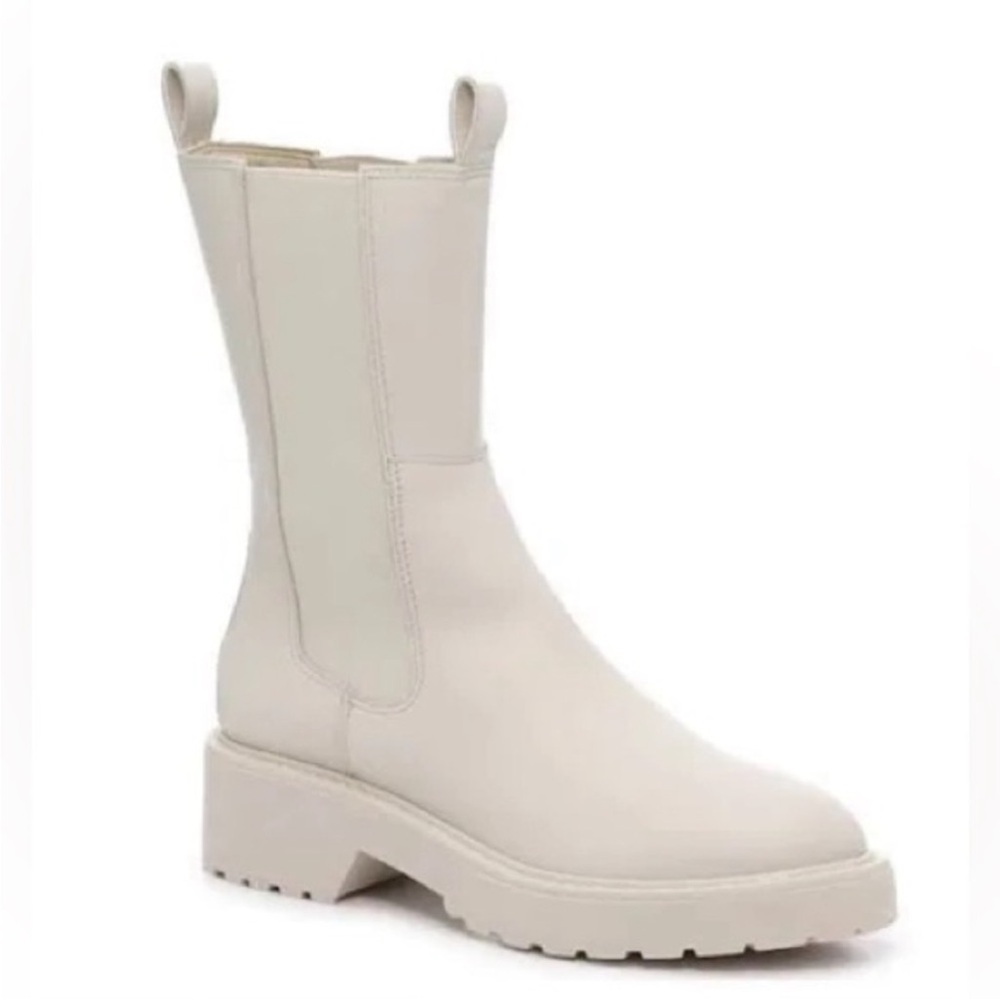 Steve Madden Cream Chunky Chelsea Boot